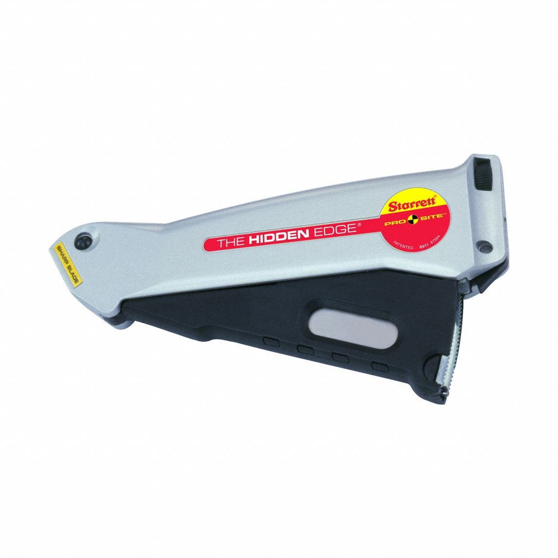 Utility Knife: 9 in Overall Lg, Plain, 3 in Overall Wd, Aluminum, Silver, Button