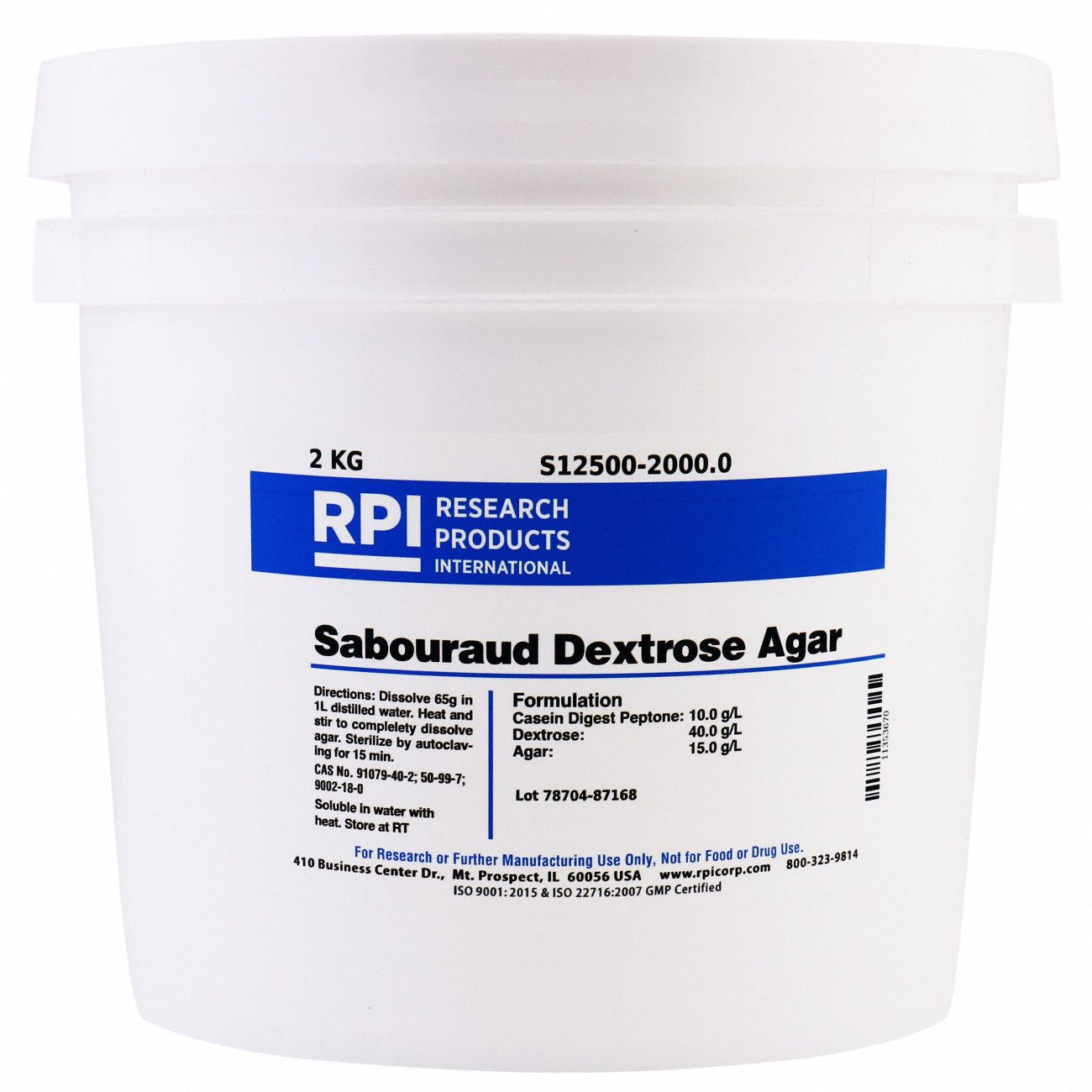Sabouraud Dextrose Agar, 2kg