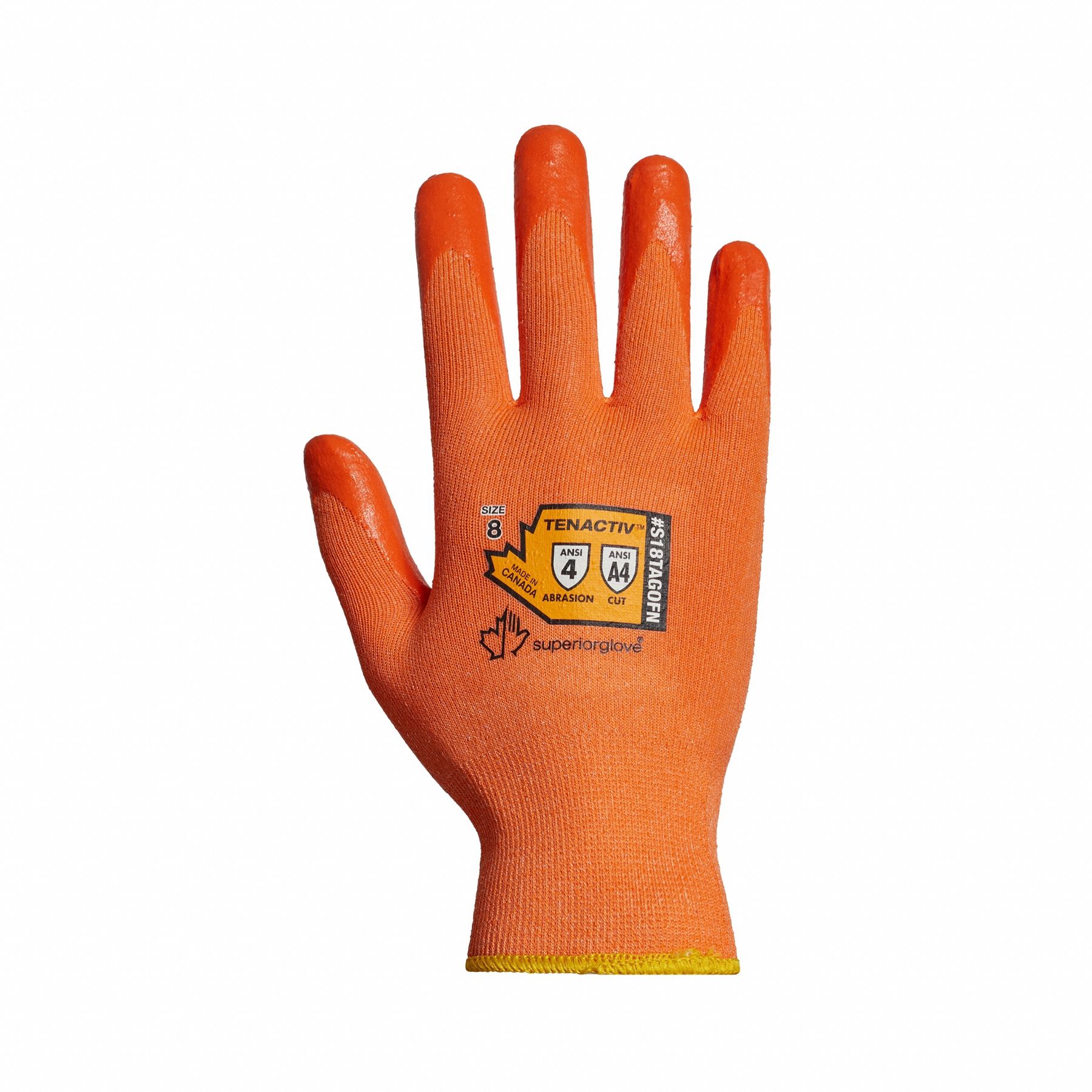 thumbnail image 2 of Ansell Nitrasafe Foam Gloves 28-350 Size 9 - Orange, Cut Resistant Level 2, ANSI Level 2 2 of 6