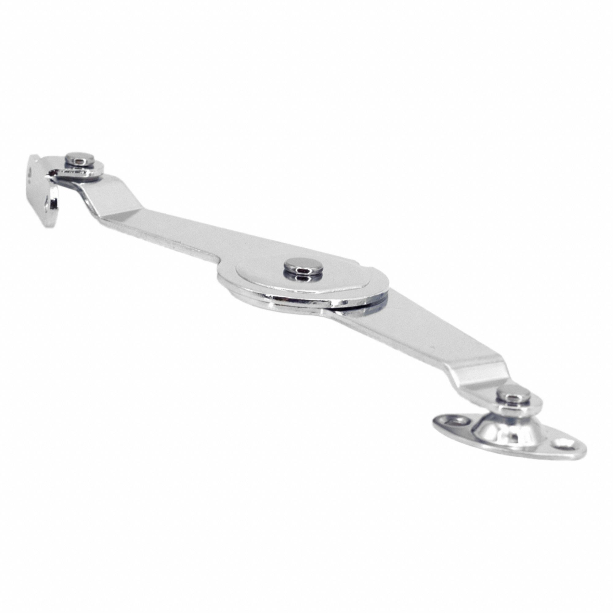 Lid Support: 90° Max. Support Angle, Steel, 1 7/64 in Overall Ht, 41/64 in Overall Wd