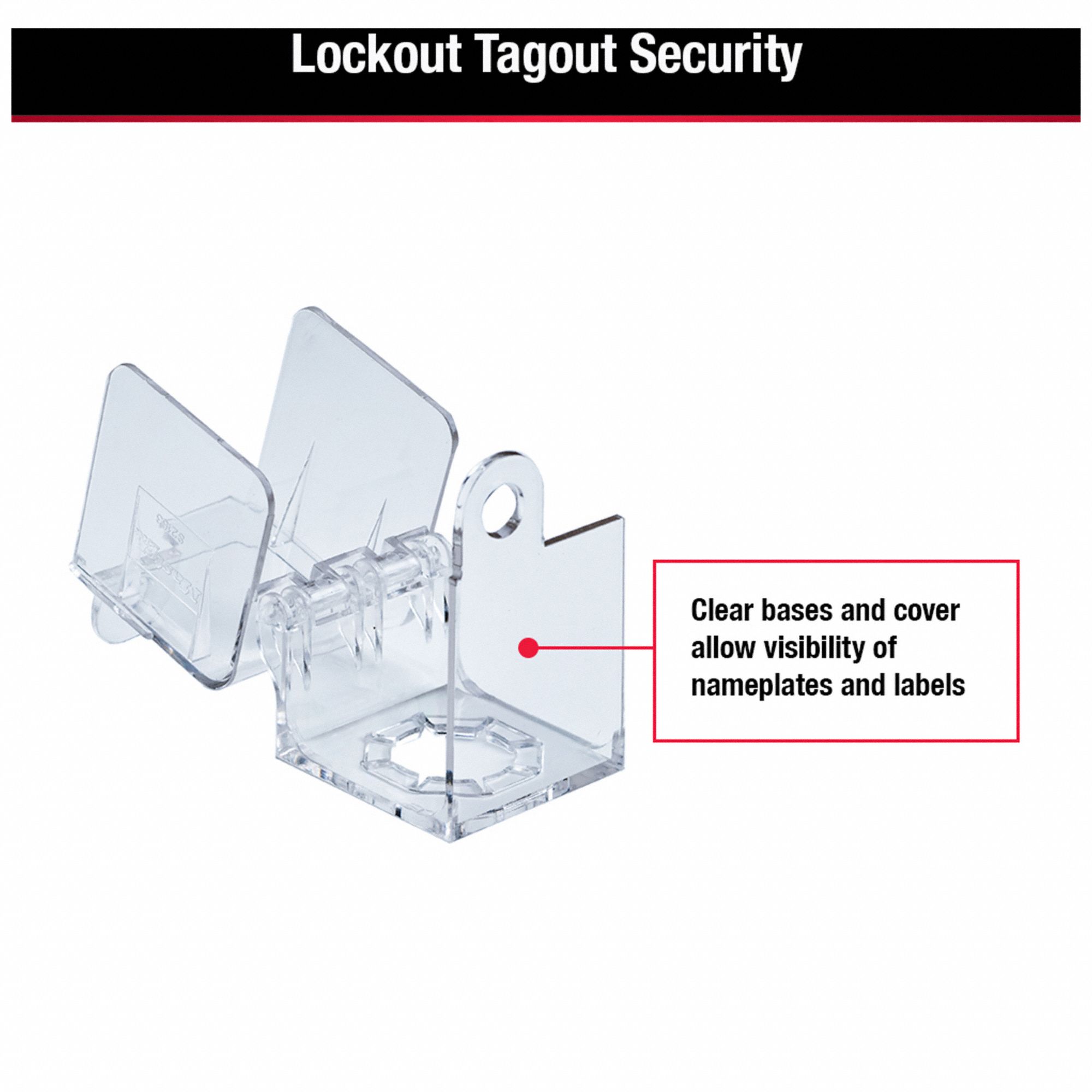 MASTER LOCK Push Button Lockout Clear, Max. 1 Padlocks, Polycarbonate