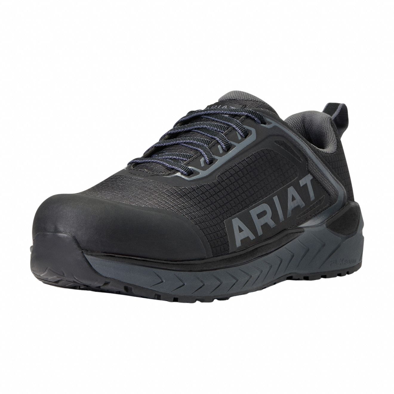 Athletic Shoe: Men's, Size 10 1/2, D, Black, Composite Toe Cap, Removable Insole