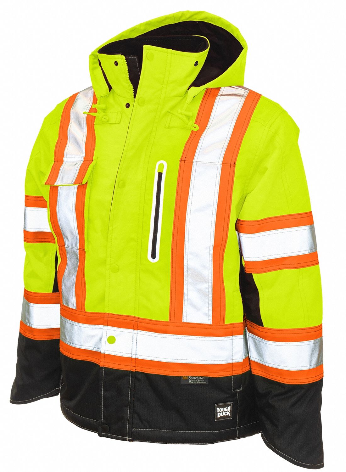 Hi-Vis Parka, Flo Green, 2XL Size