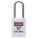 LOCKOUT PADLOCK, KEYED DIFFERENT, THERMOPLASTIC, COMPACT BODY, 1½ IN, STAINLESS STEEL, WHITE