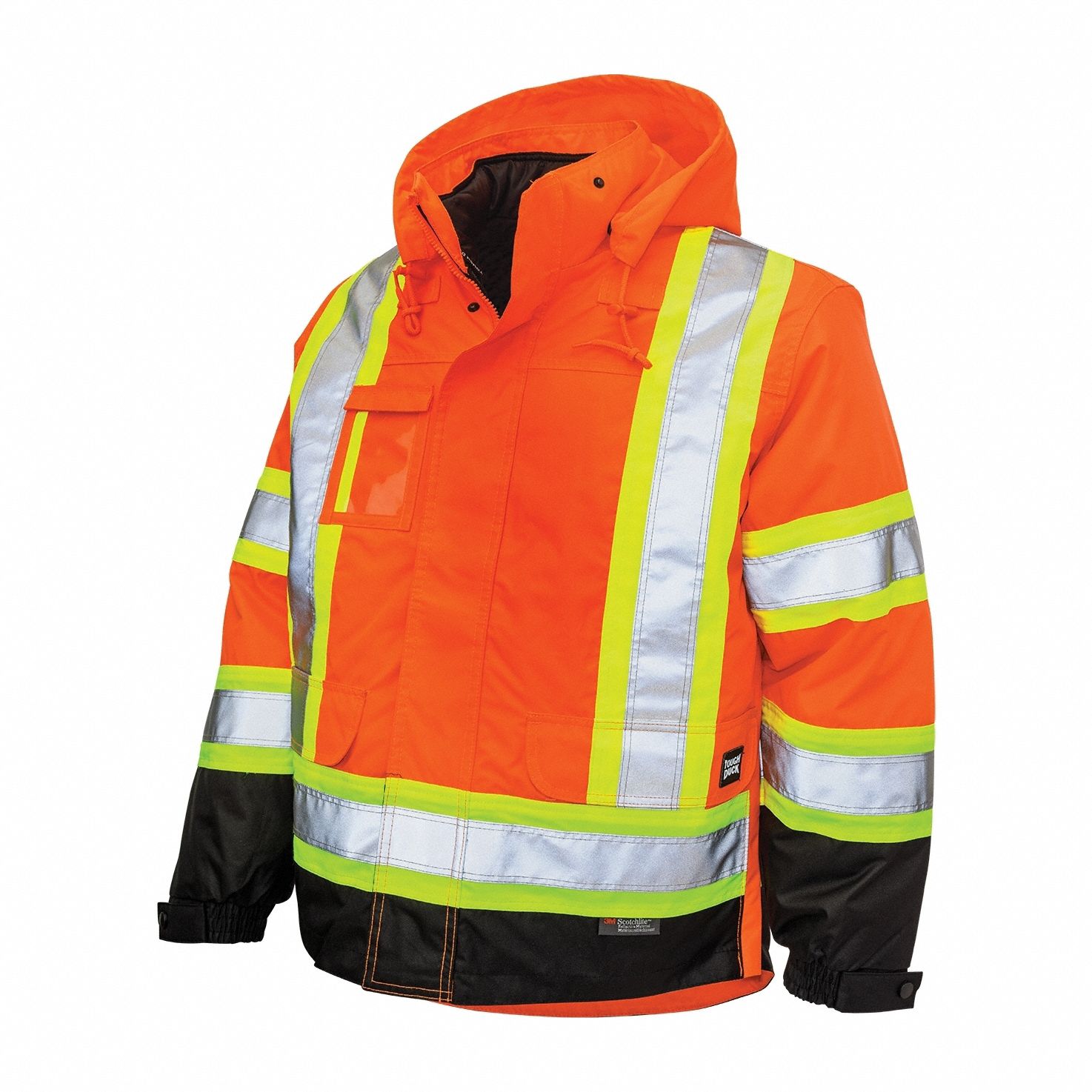 Hi-Vis Parka, 5-in-1, Fluorescent Org, 2X