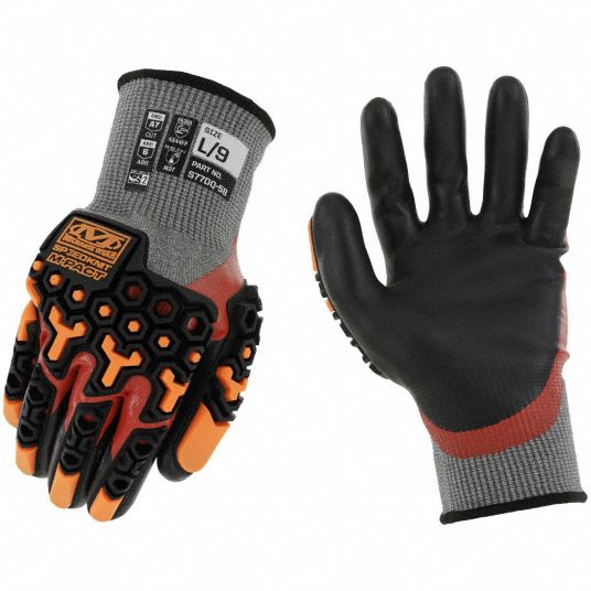 MECHANIX WEAR SpeedKnit(TM) S77DQ58: S ( 7 ), ANSI Cut Level A7, ANSI  Impact Level 2, 3/4, 1 PR