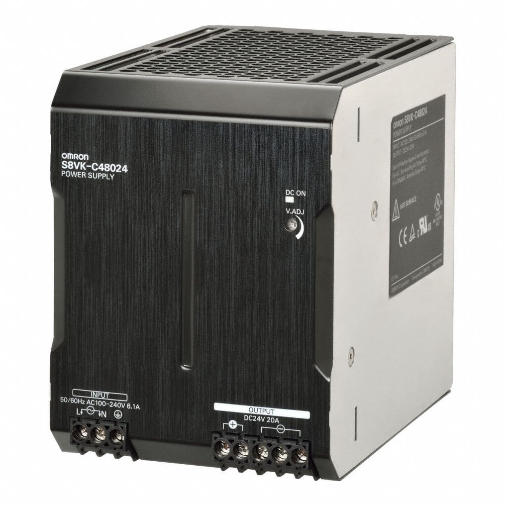 Switching Power Supply: 480 W Output Power - Rated, 20 A Current - Output, Single Phase
