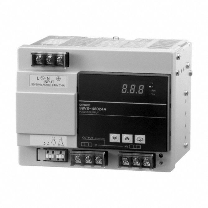 DC Power Supply: DIN Rail, 480 W Output Power - Rated, 20 A Current - Output, Single Phase