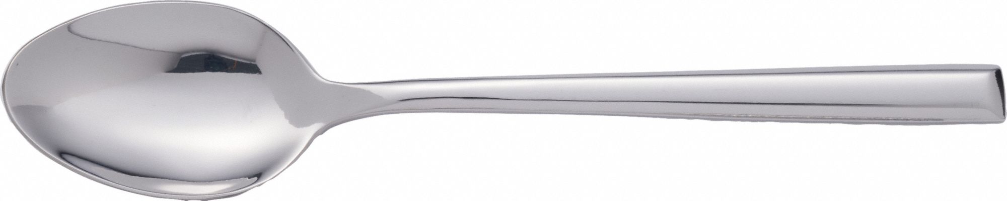 Dessert Spoon: Savor, 18/0, Stainless Steel, 8 in Overall Lg, Silver