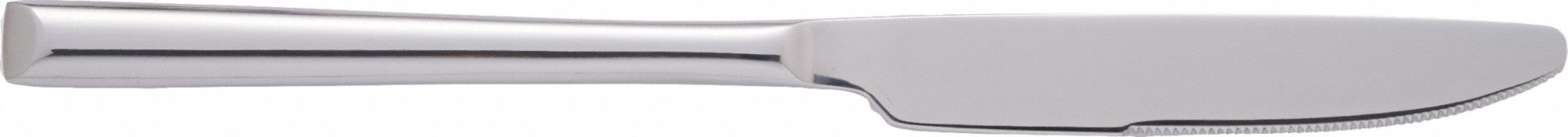 Dinner Knife: Savor, 18/0, Stainless Steel, 9 1/8 in Overall Lg, Silver