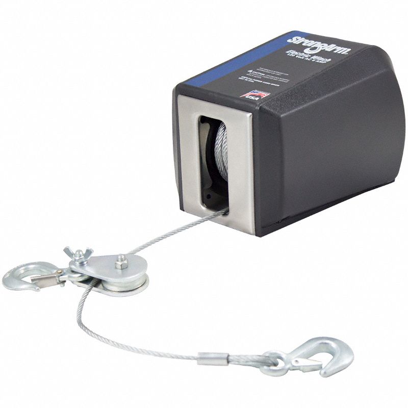 Electric Winch: Lifting/Pulling, 120V AC, 4, 000 lb 1st Layer Load Capacity, 50 ft Cable Lg