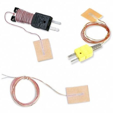 OMEGA Standard Thermocouple Probes: 0°C to 150°C, Type T, For Air Media Type, Stick-On (MPN SA1-T-120). Key specifications — Brand: OMEGA; Cable Material: PFA Insulation; Cable Length: 120 in; Process Mounting Connection: Stick-On; Maximum Wire Gauge: 30 AWG.
