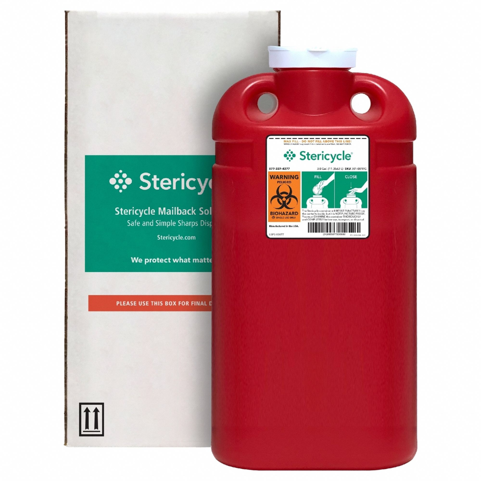 Sharps Mailback System Red White 3 gal