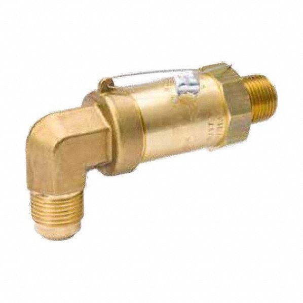 MUELLER, Right Angle, 1/2 in NPTF Inlet, Pressure Release Valve ...