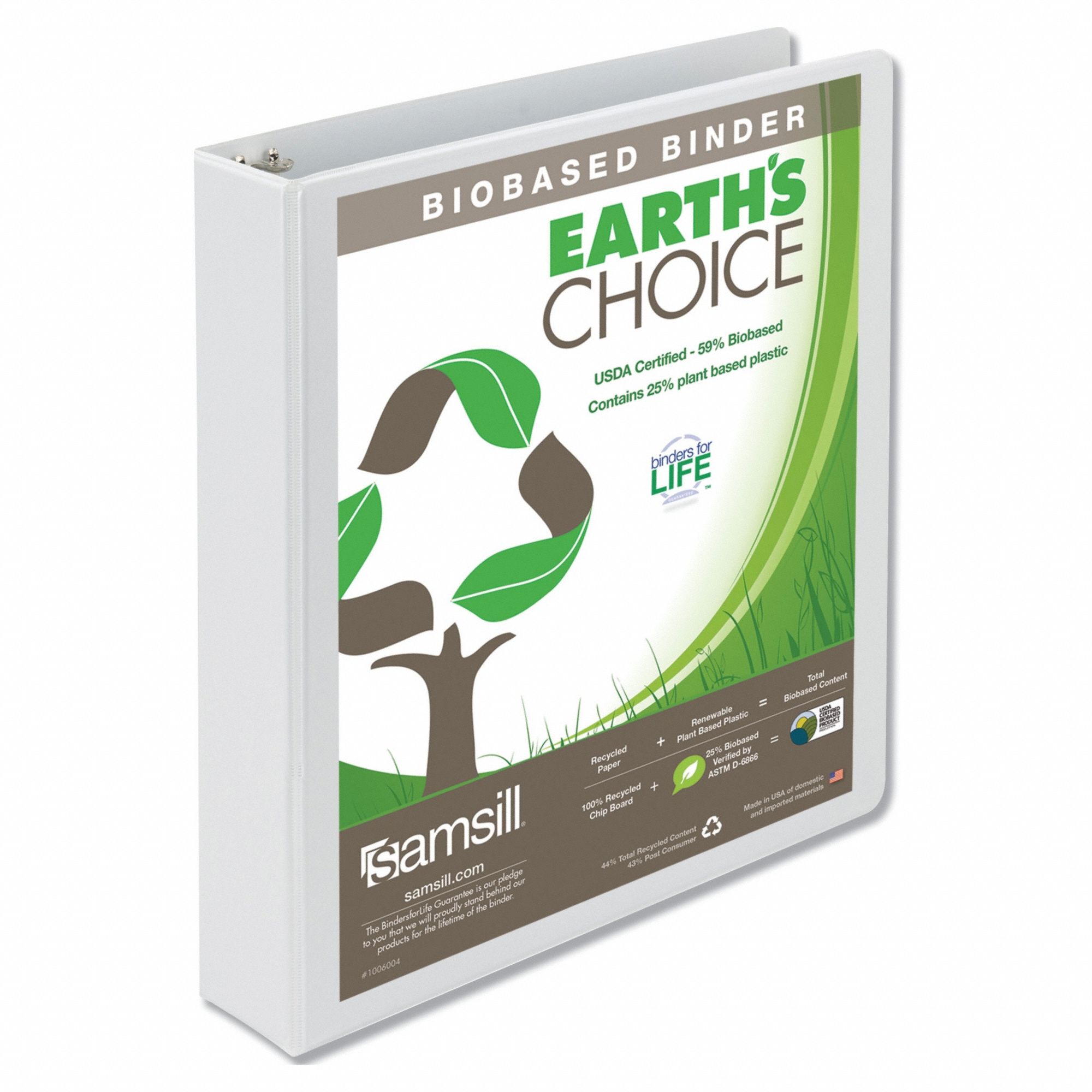 Ring Binder: 1 1/2 in Ring Size, Round, 350 Sheet Capacity, Clear Sleeve, Polyethylene/Polypropylene