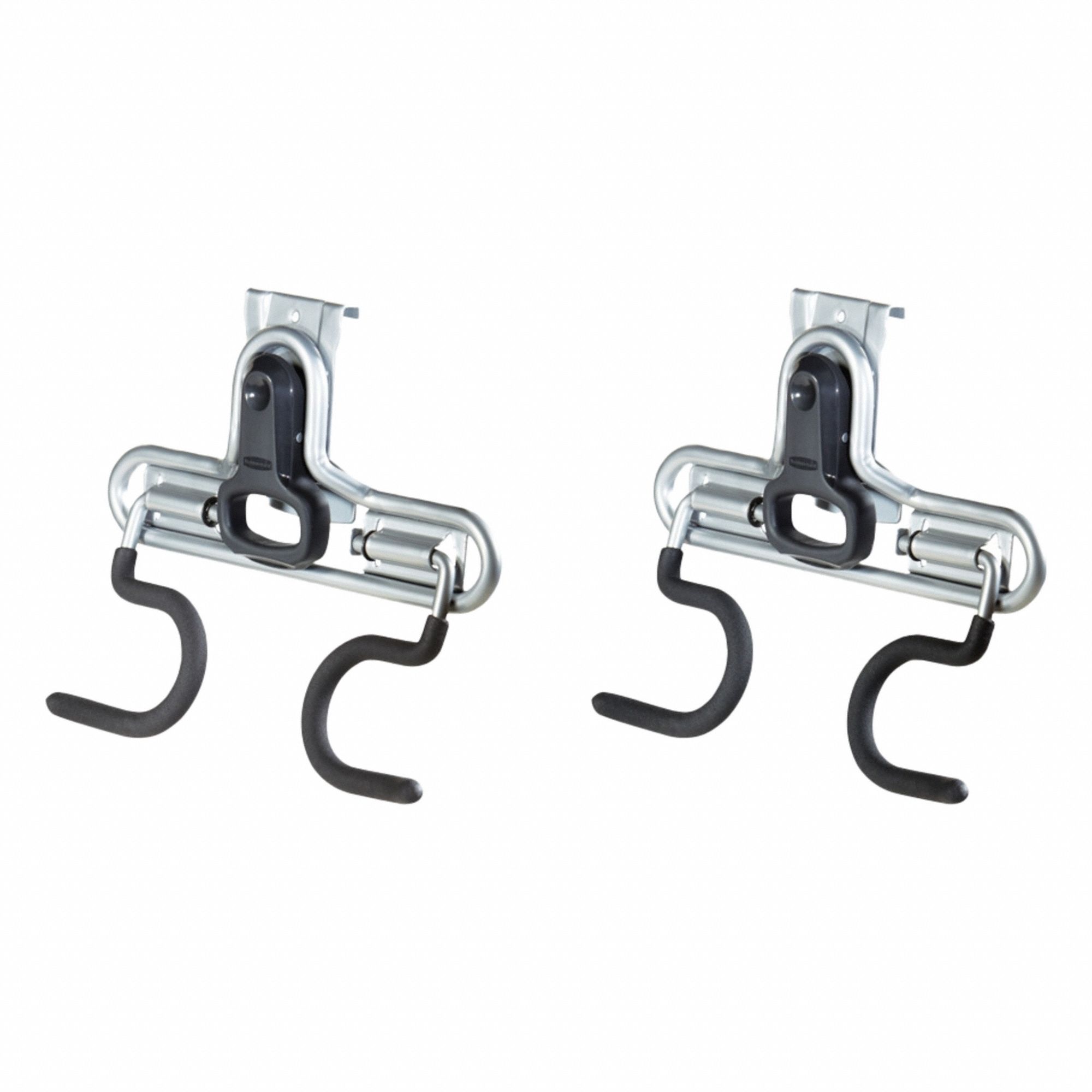 Dual Handle Hook: Steel, 10.3 in x 7.6 in x 1.5 in, 50 lb Load Capacity, Satin Nickel