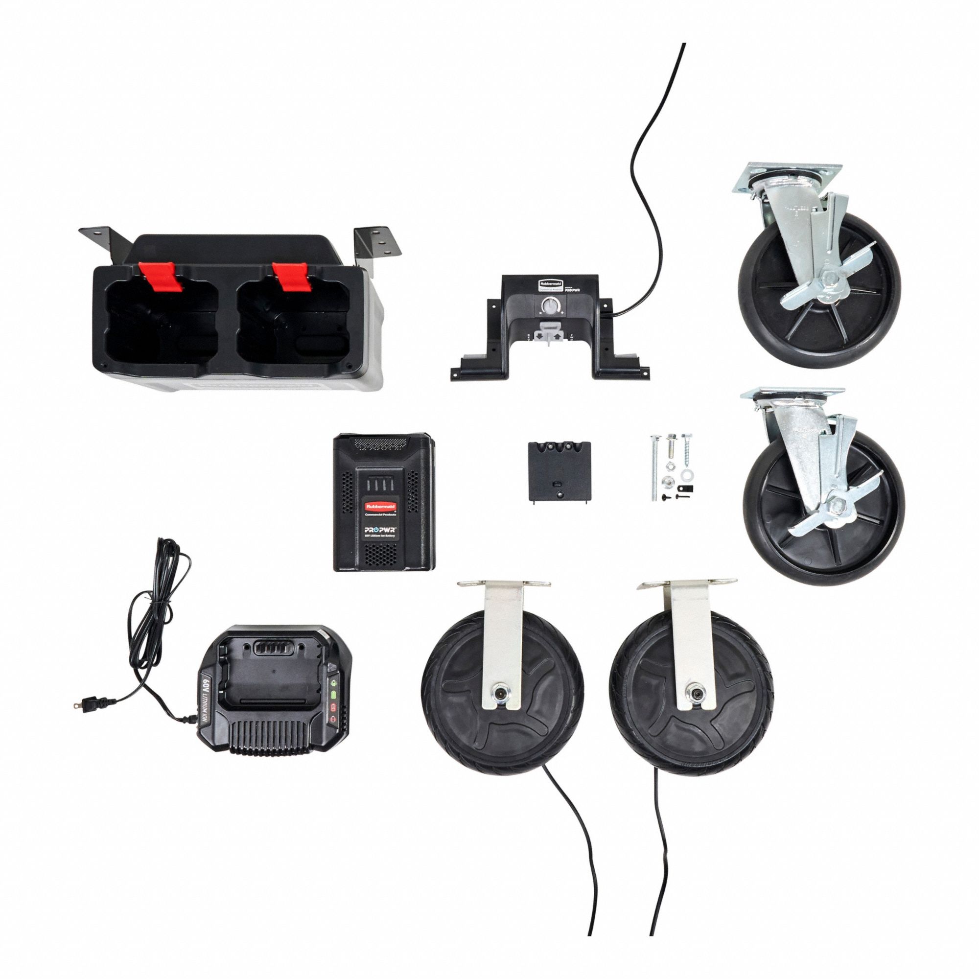 Motorized Kit for Housekeeping Cart: Black, 9 1/2 in Overall Ht