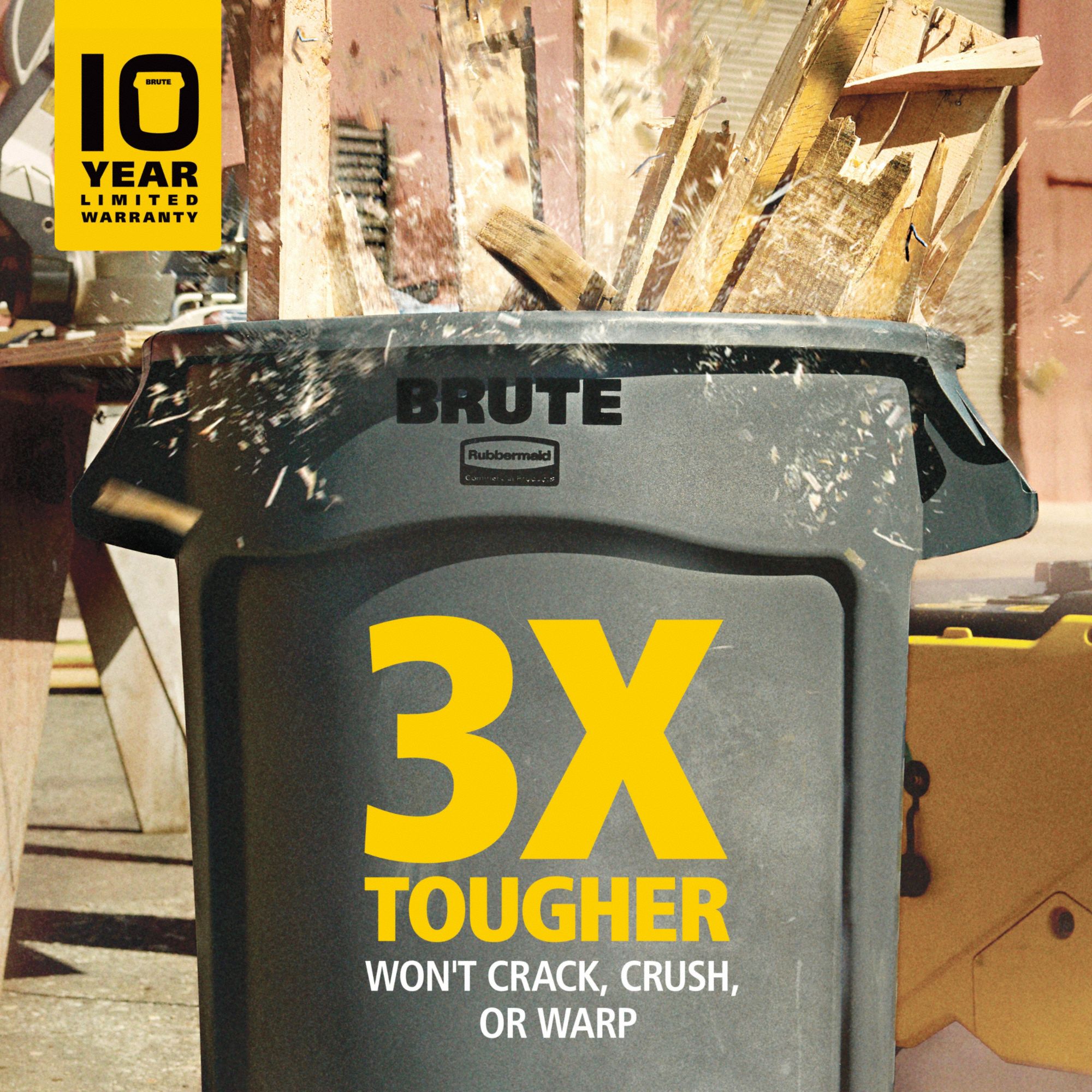 J6002 Trash Can Wht 55 gal Plastic