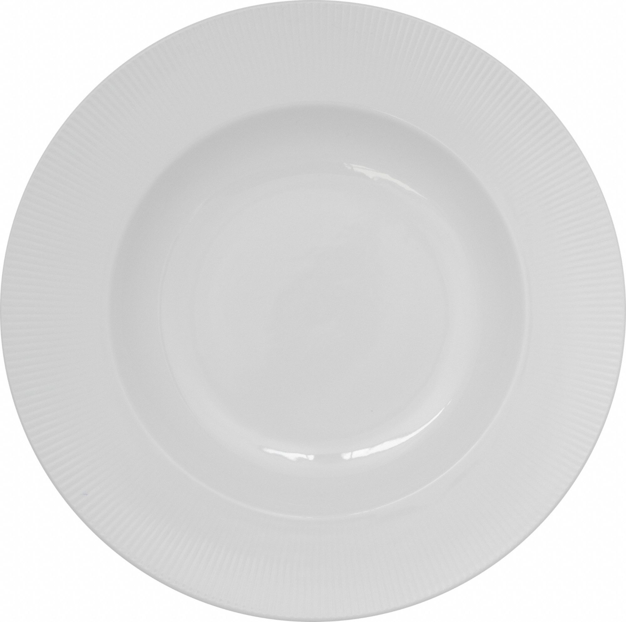 Pasta Bowl: Sunburst, 14.5 oz Capacity, Bright White, Porcelain, 12 in Dia, 1 5/8 in Overall Ht