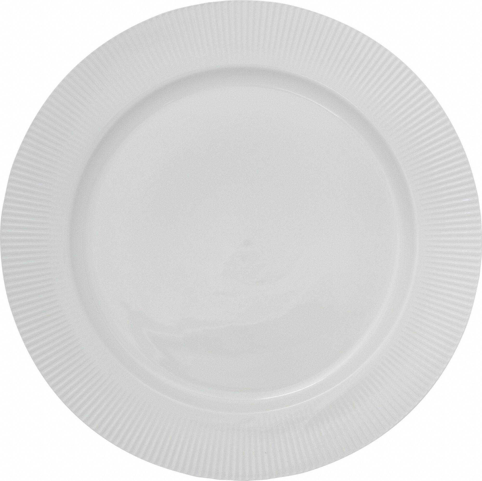 Plate: Sunburst, Bright White, Porcelain, 10 1/2 in Dia