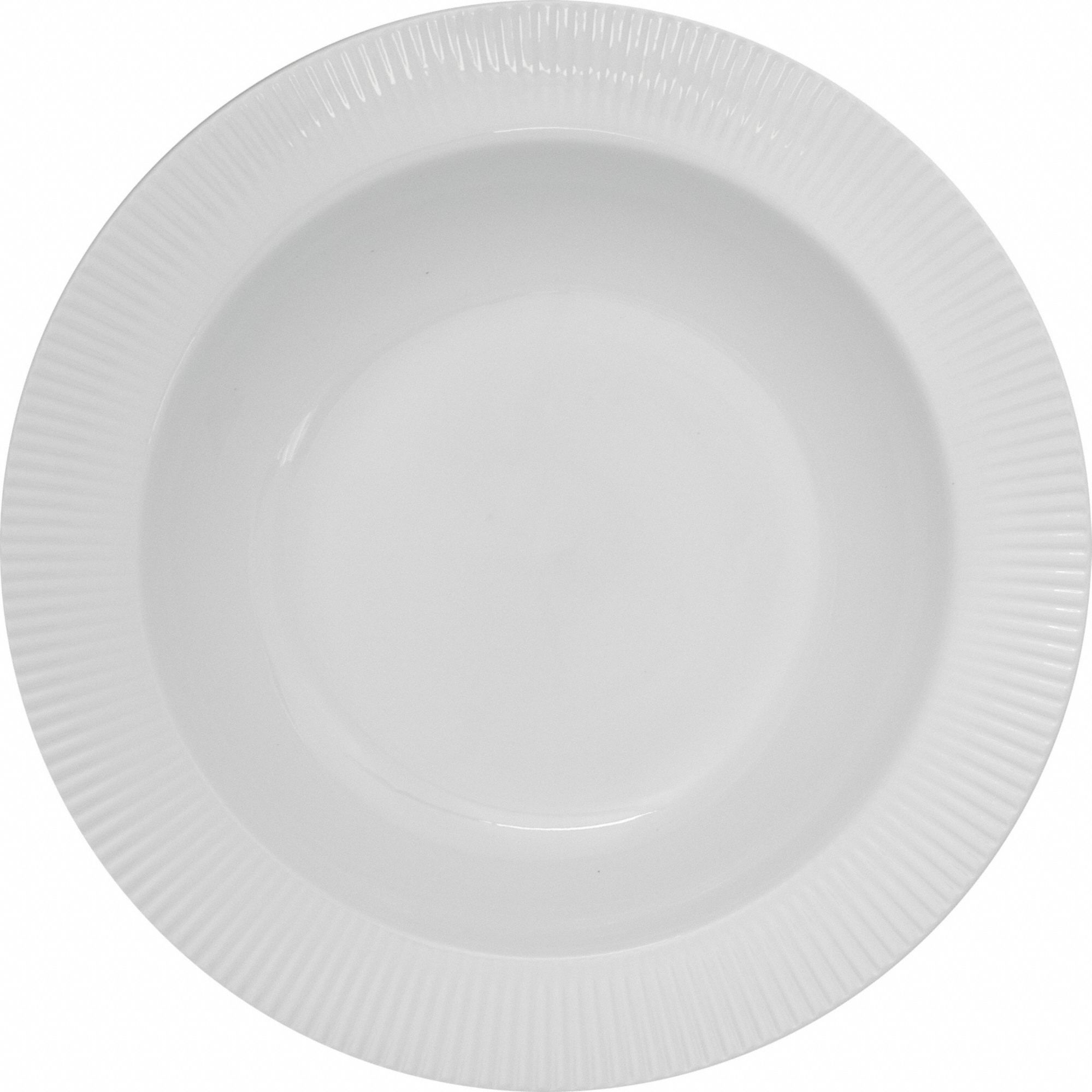 Nappie Bowl: Sunburst, 7 oz Capacity, Bright White, Porcelain, 8 in Dia, 1 1/4 in Overall Ht