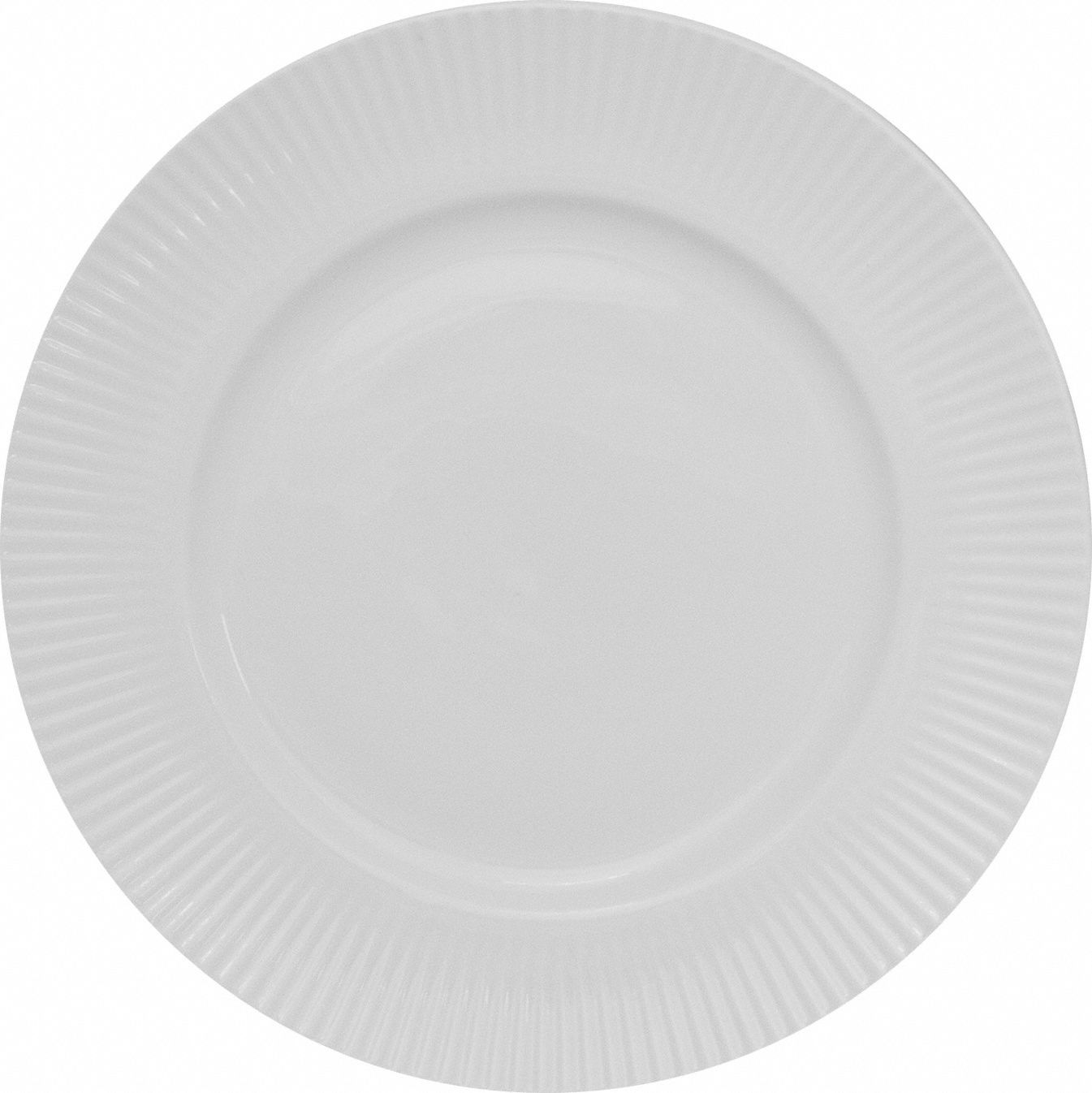 Plate: Sunburst, Bright White, Porcelain, 6 1/2 in Dia