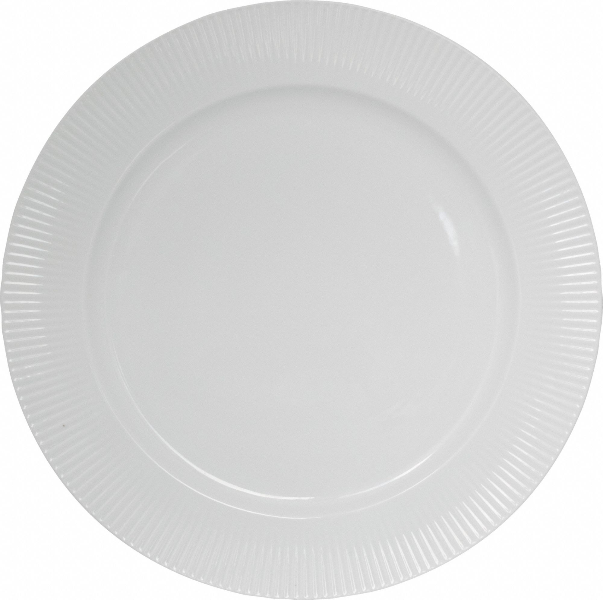 Plate: Sunburst, Bright White, Porcelain, 9 in Dia
