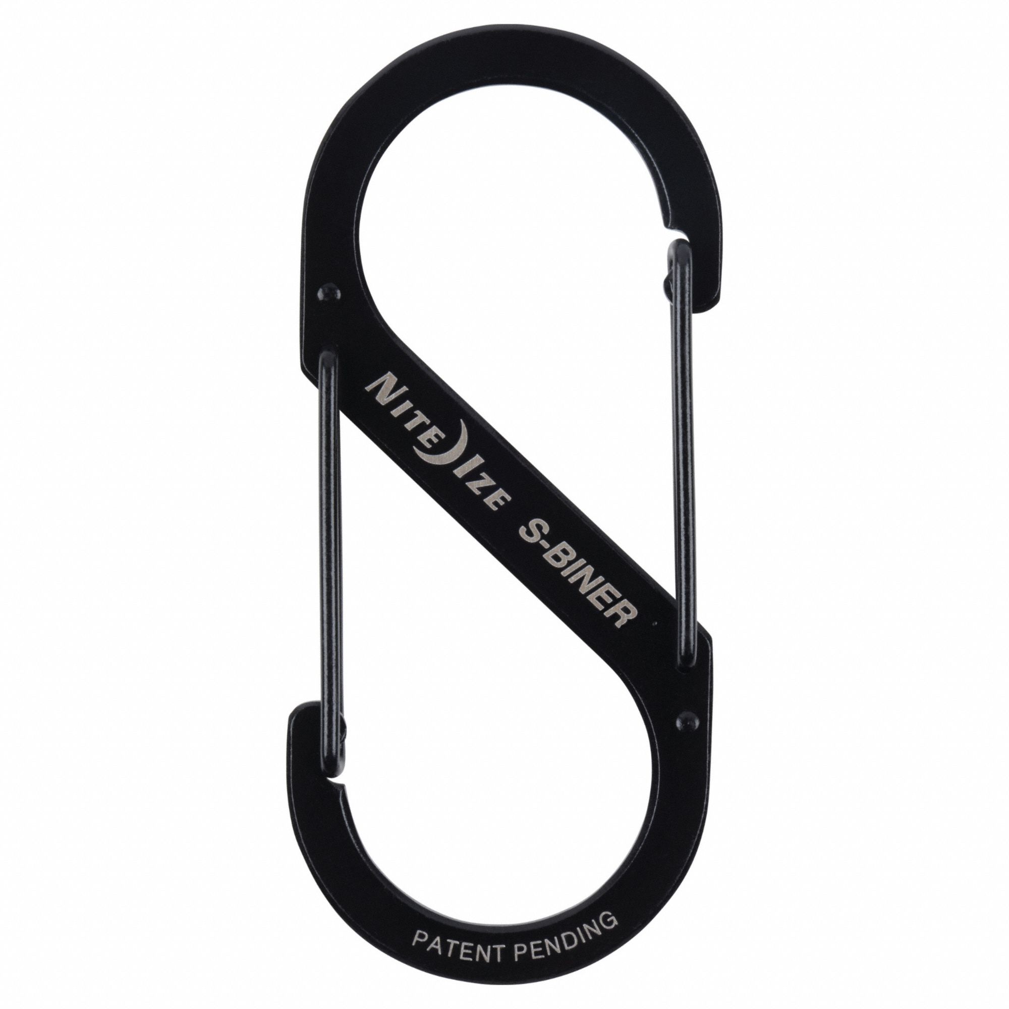 Double Carabiner: 75 lb Working Load Limit, Wire Gate, Stainless Steel, 3 1/2 in Overall Lg