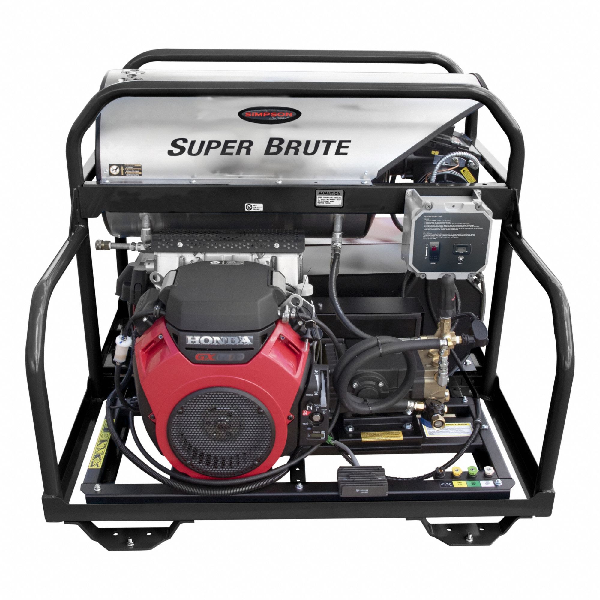 Gas-Powered Pressure Washer: Heavy Duty, Skid Mount, 3, 500 psi, 5.5 gpm, Honda Engine