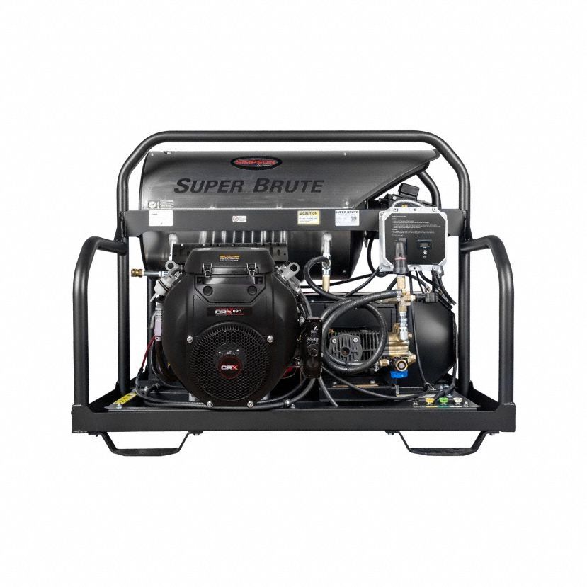 SIMPSON Super Brute Pressure Washer: Heavy Duty, Skid Mount, 3,500 psi, 5.5 gpm, CRX Engine (MPN SB3555131EDC1CA). Key specifications — attr1034375: Diesel; attr1034381: CRX; attr1037666: SIMPSON.