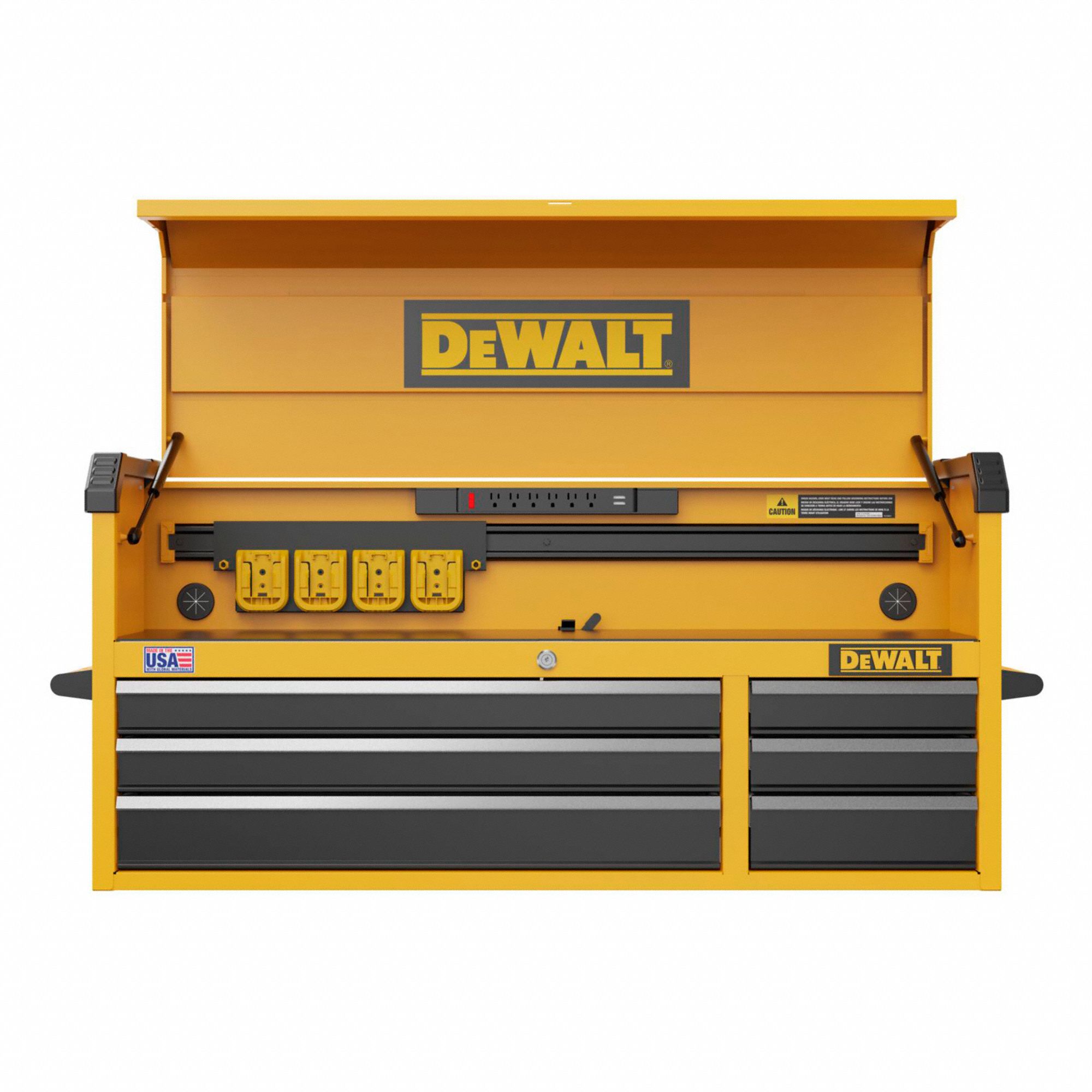 DRAWER TOOL CHEST,BLACK,YELLOW,52 IN DEP