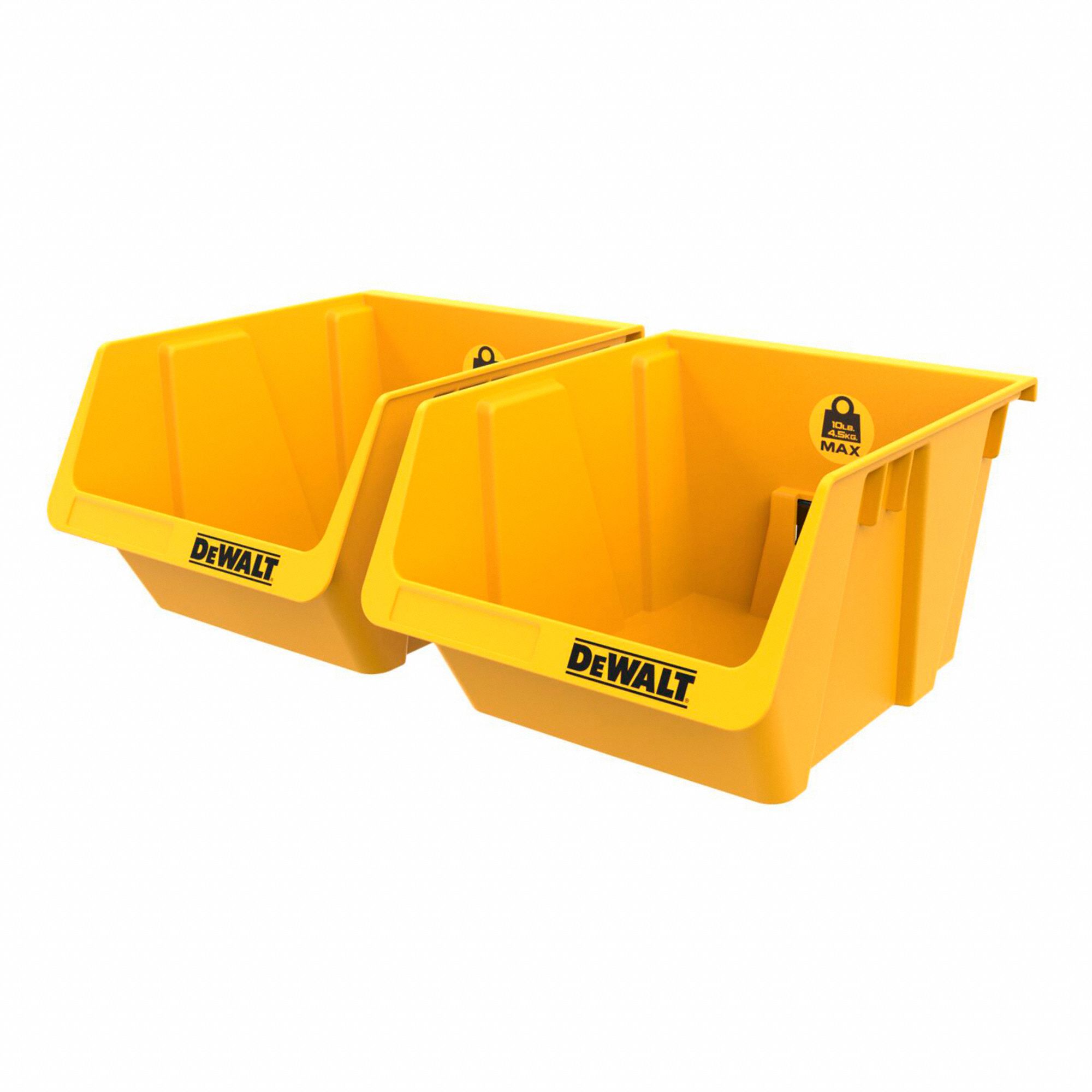 BACS EN PLASTIQUE,JAUNE,CHARGE MAX 10 LB