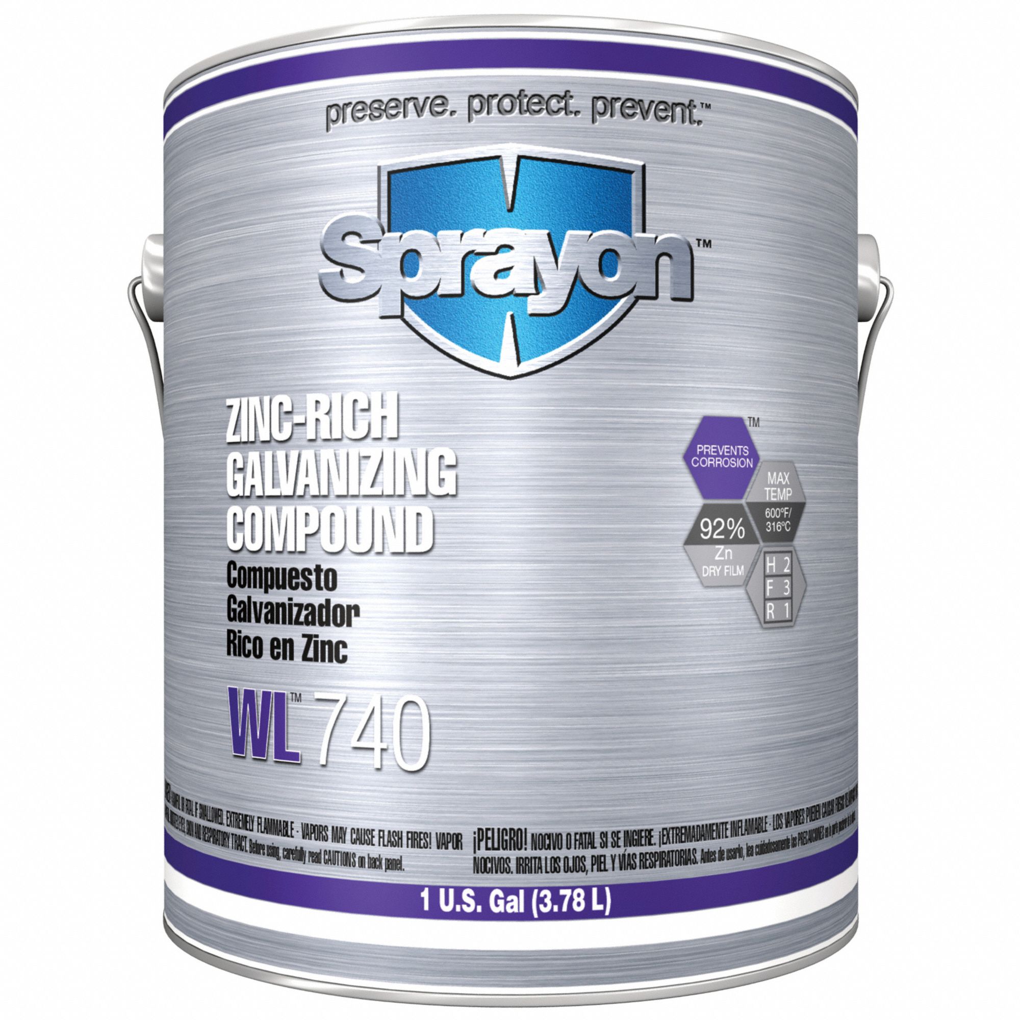 Tru-Galv® Silver Galvanizing Compound, Bulk Paint, 8 Oz. Can