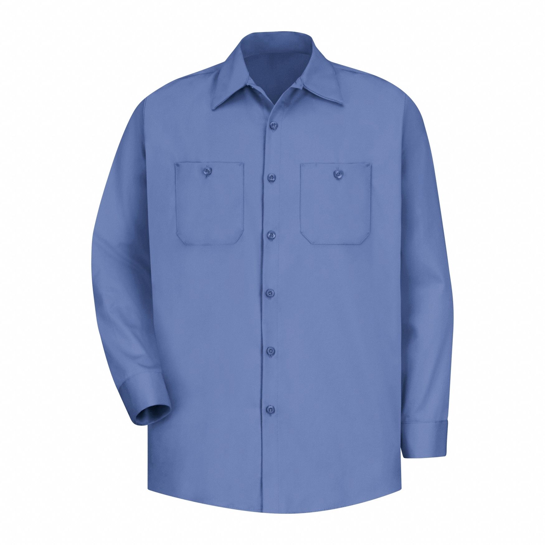 Mns Ls Lt Blue Dp Cotton Workshirt, 3XL: Men's, Long Sleeve, Extra Tall, 19 1/2 in Neck Size