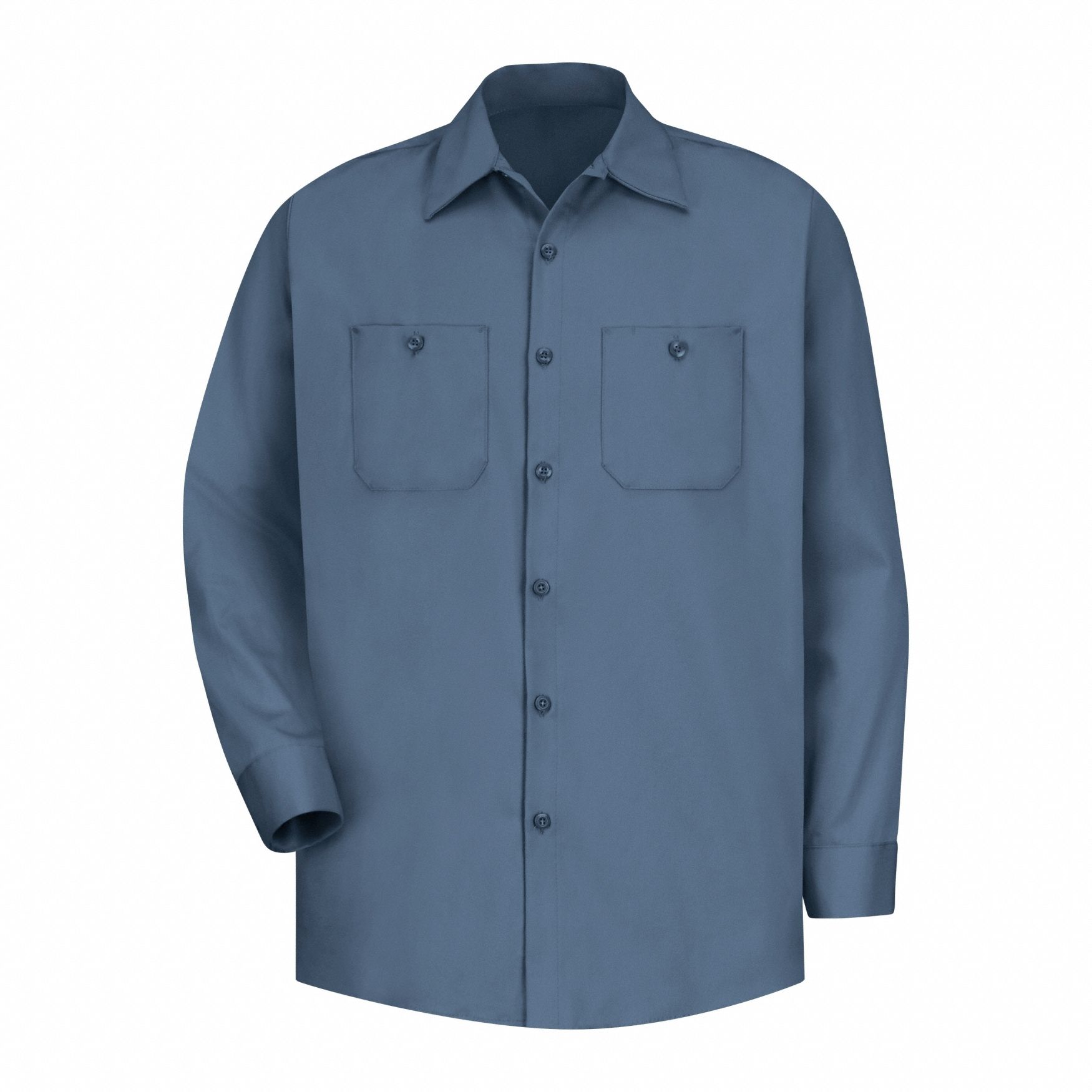 Mns Ls Post Blue Dp Cotton, L: Men's, Long Sleeve, Tall, 16 1/2 in Neck Size, 36 in Sleeve Lg