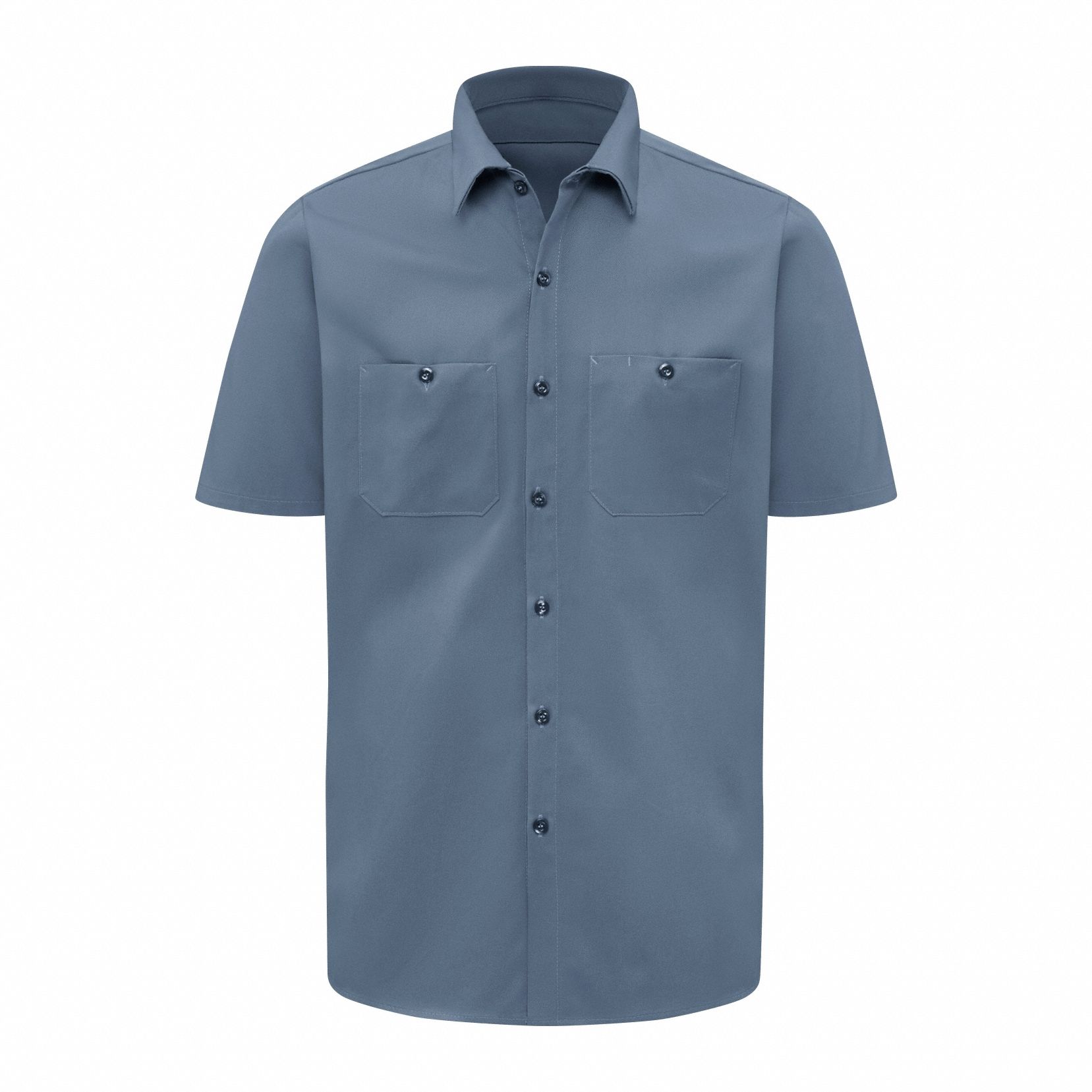 Mns Ss Post Blue Dp Cotton, L: Men's, Short Sleeve, Tall, 16 1/2 in Neck Size, Postman Blue