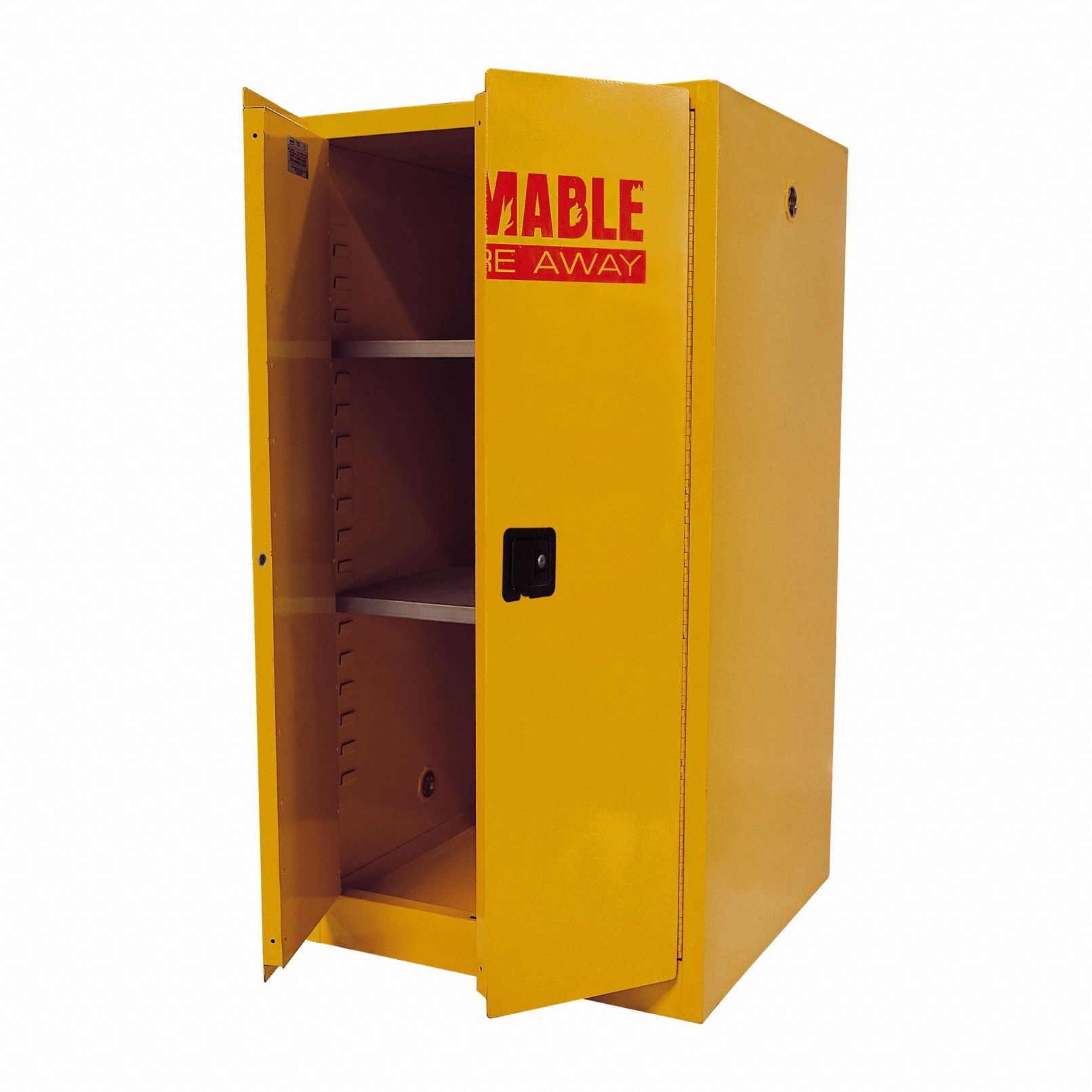 Flammable Safety Cabinet, 60 gal., Yellow