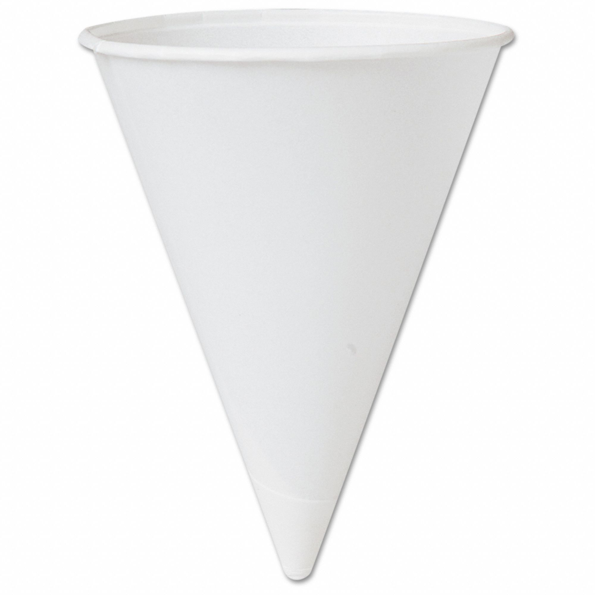 Disposable Cold Cup: 4.25 oz Capacity, White, Paper, Unwrapped, Patternless, 5, 000 PK