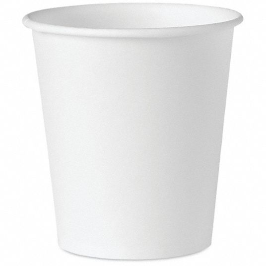 SOLO CUP, 3 oz Capacity, White, Disposable Cold Cup - 485V77