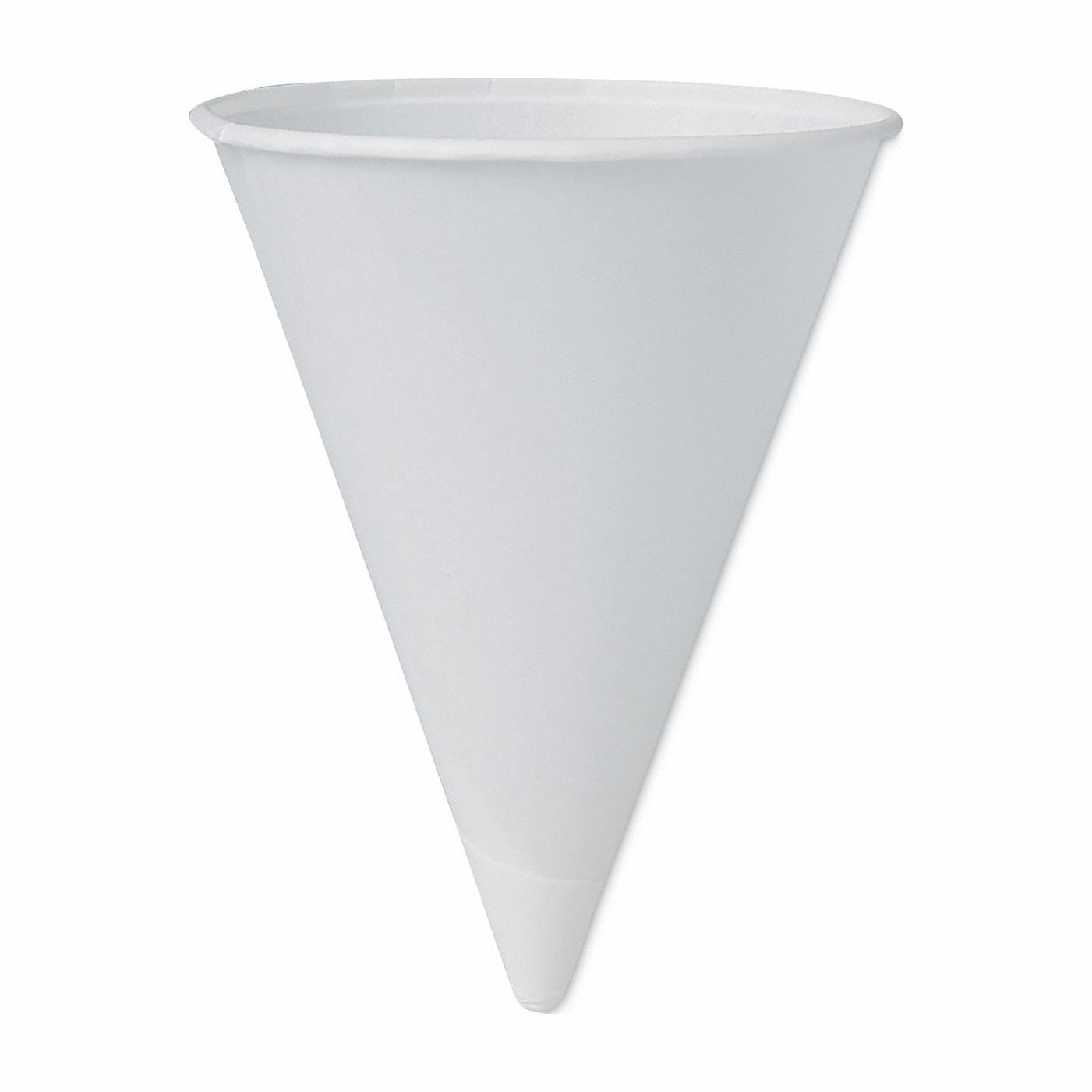 Disposable Cold Cup: 4 oz Capacity, White, Paper, Unwrapped, Patternless, 200 PK
