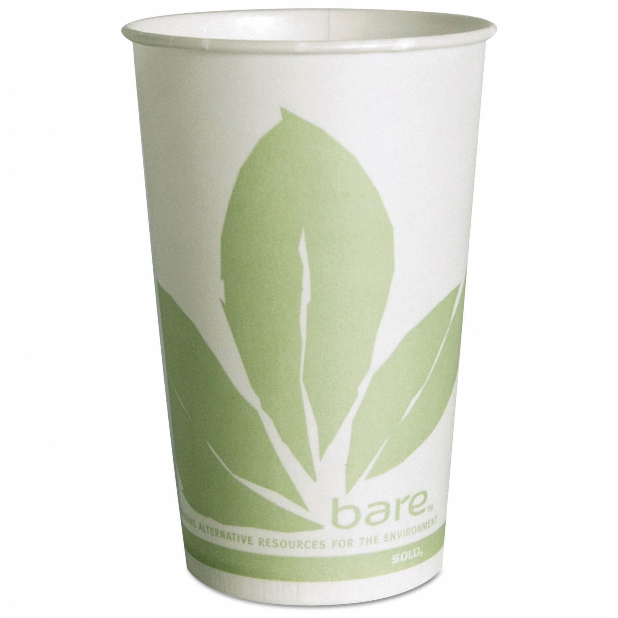 Disposable Cold Cup: 16 oz Capacity, Multi, Paper, Unwrapped, Bare, 1,000 PK