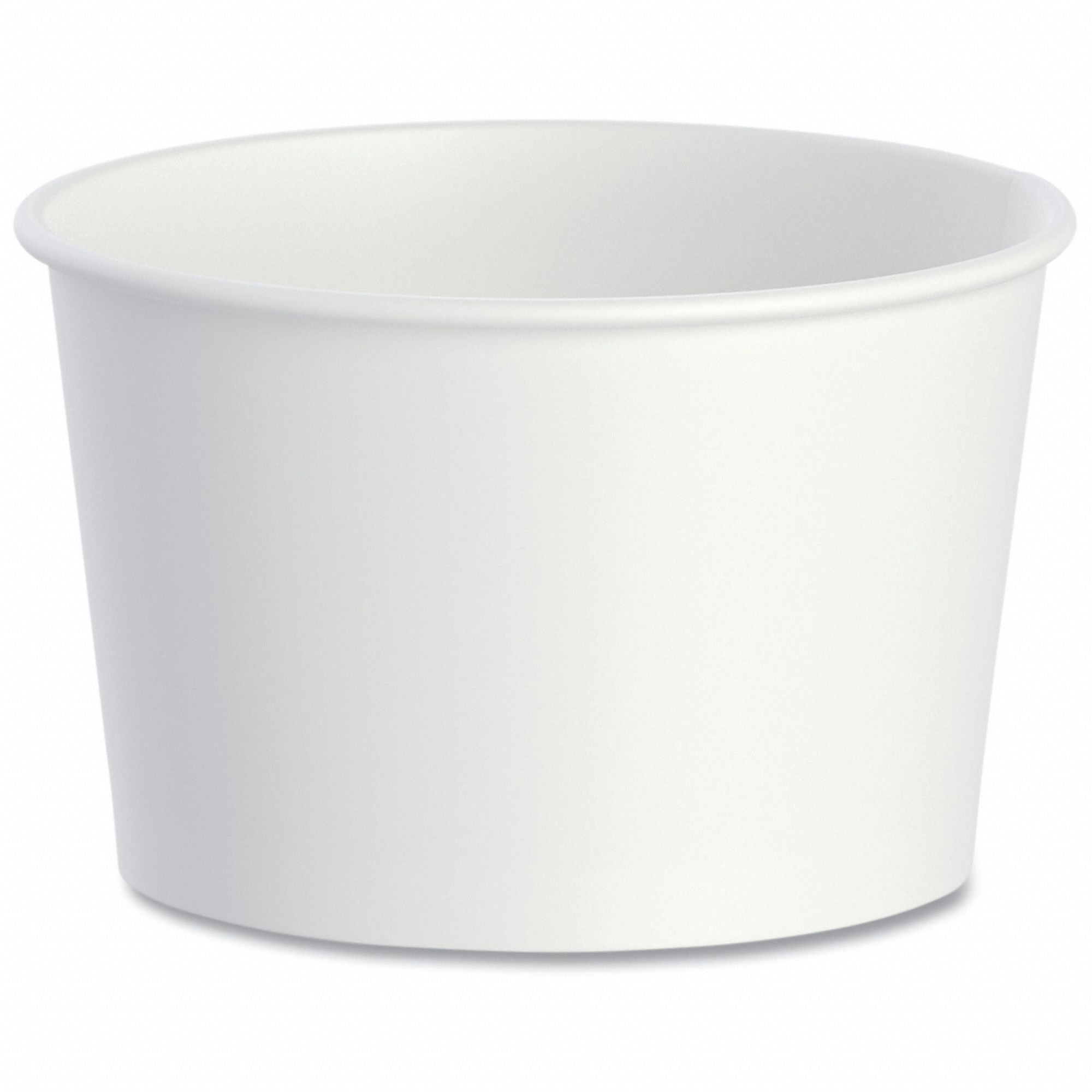 Disposable Carry-Out Food Container: 8 oz Capacity, 2 3/8 in Ht, 3 13/16 in Dia, 1, 000 PK