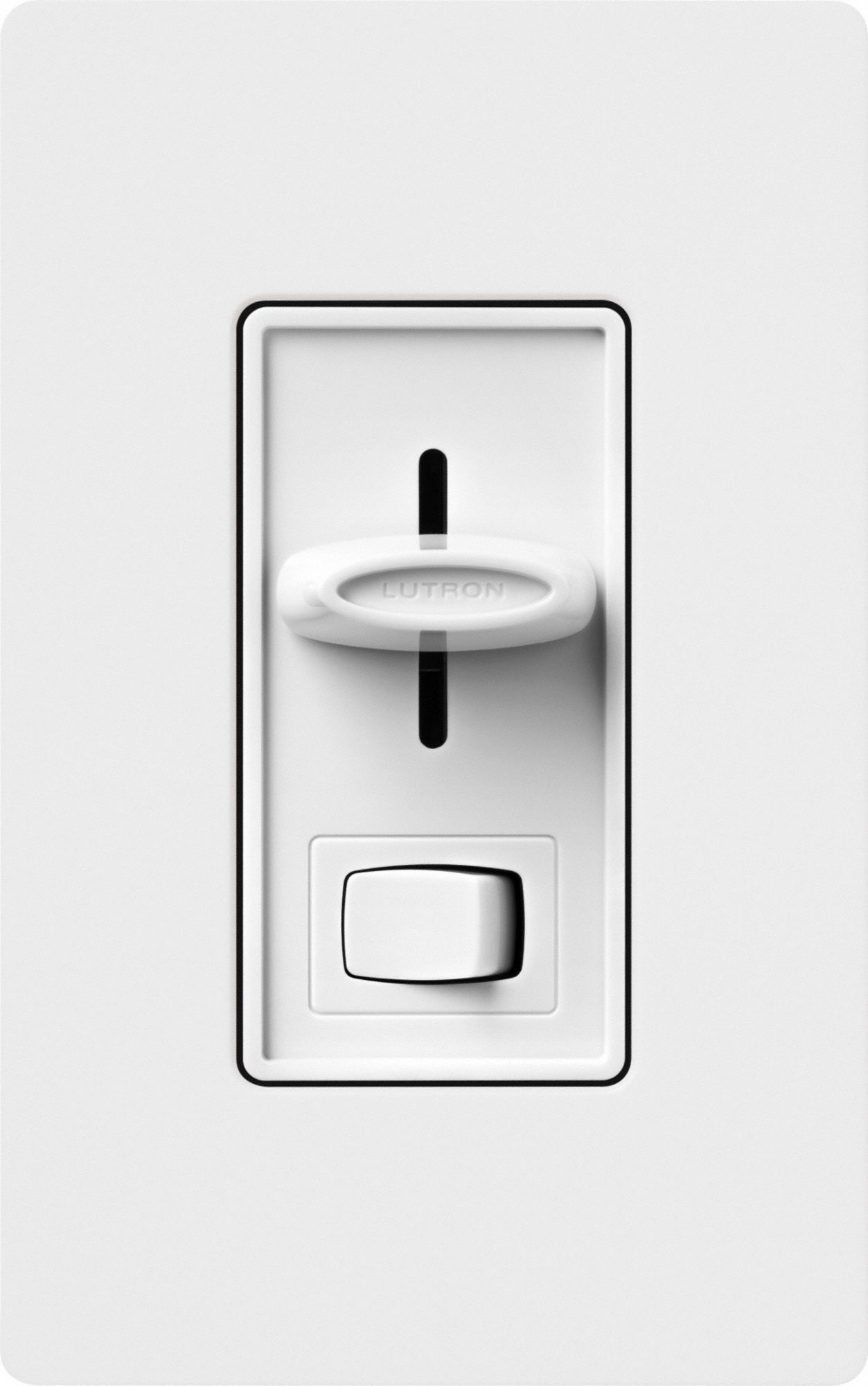 Lighting Dimmer: Fluorescent/Halogen/Incandescent/LED, 1-Pole, 3-Way, 120V AC, White, Skylark