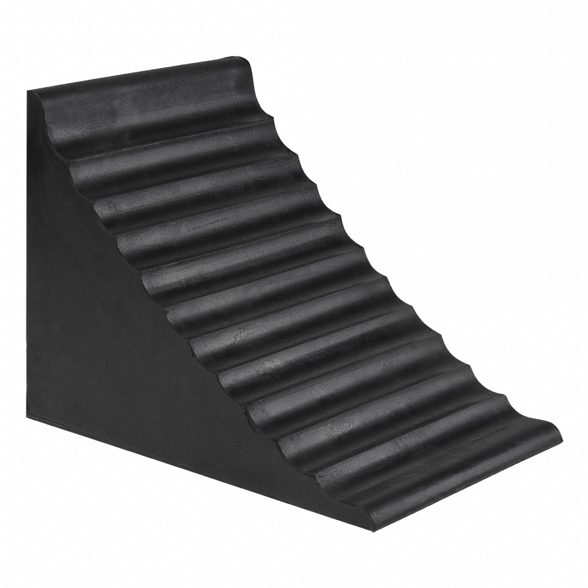 WHEEL CHOCK,9 7/8 IN L,BLACK,RUBBER