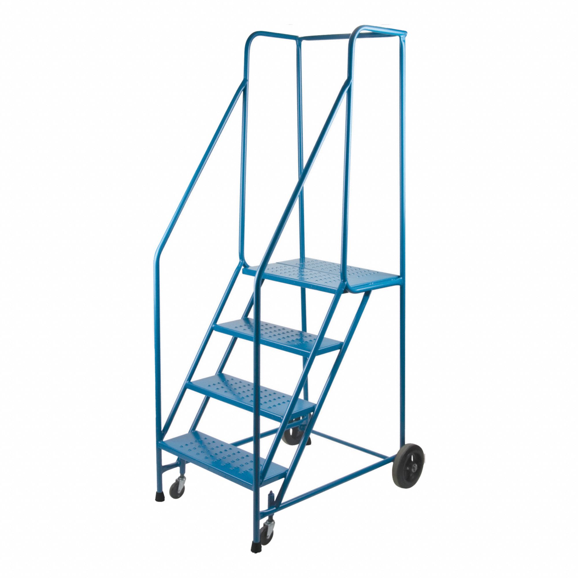 ROLLING AND CANTILEVER LADDER, 4 STEP, WITH HANDRAILS
