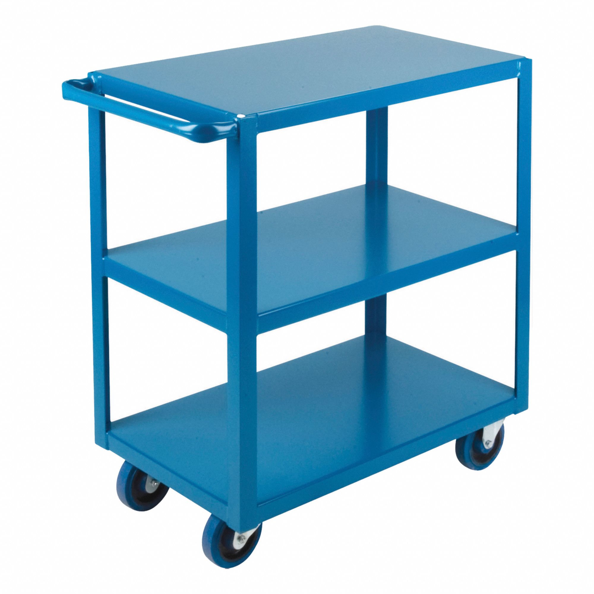 WELDED UTILITY CART, 1200 LBS, BLUE, 30 X 18 X 36 IN, STEEL/ENAMEL