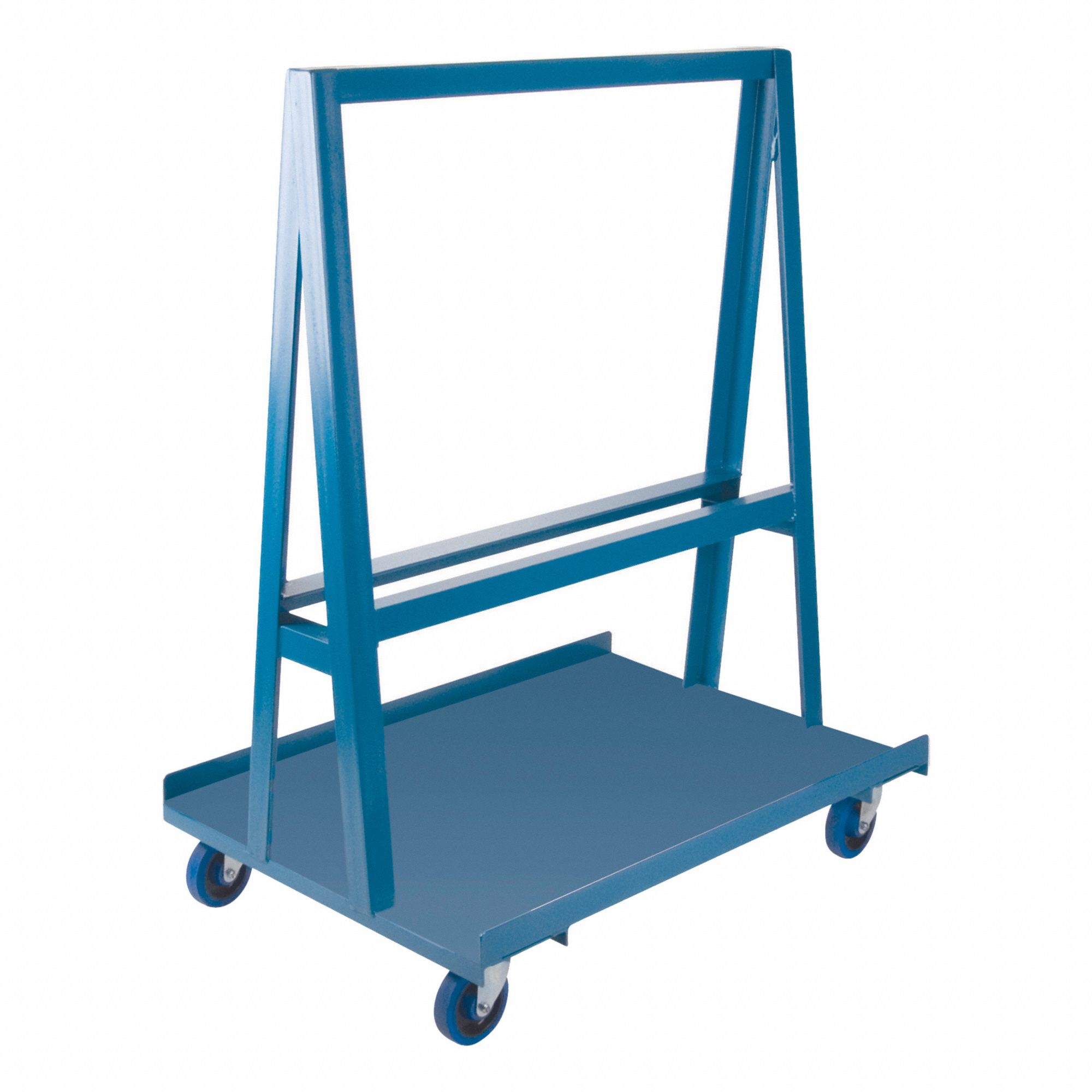 PANEL CART, BLUE, 30 X 55 X 42 IN, STEEL, ENAMEL FINISH, 1,200 LB LOAD CAPACITY, 5 IN WHEEL DIAMETER, 14 GA, ASSEMBLED