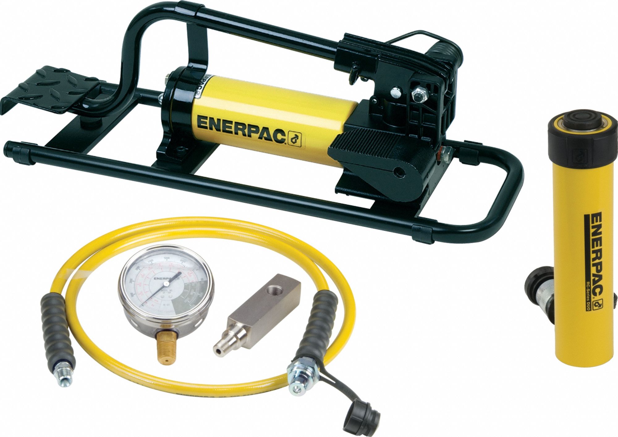 Ram and Pump Set: 10 ton Cylinder Nominal Capacity, 2 1/8 in Cylinder Stroke, Mfr. No. RC102
