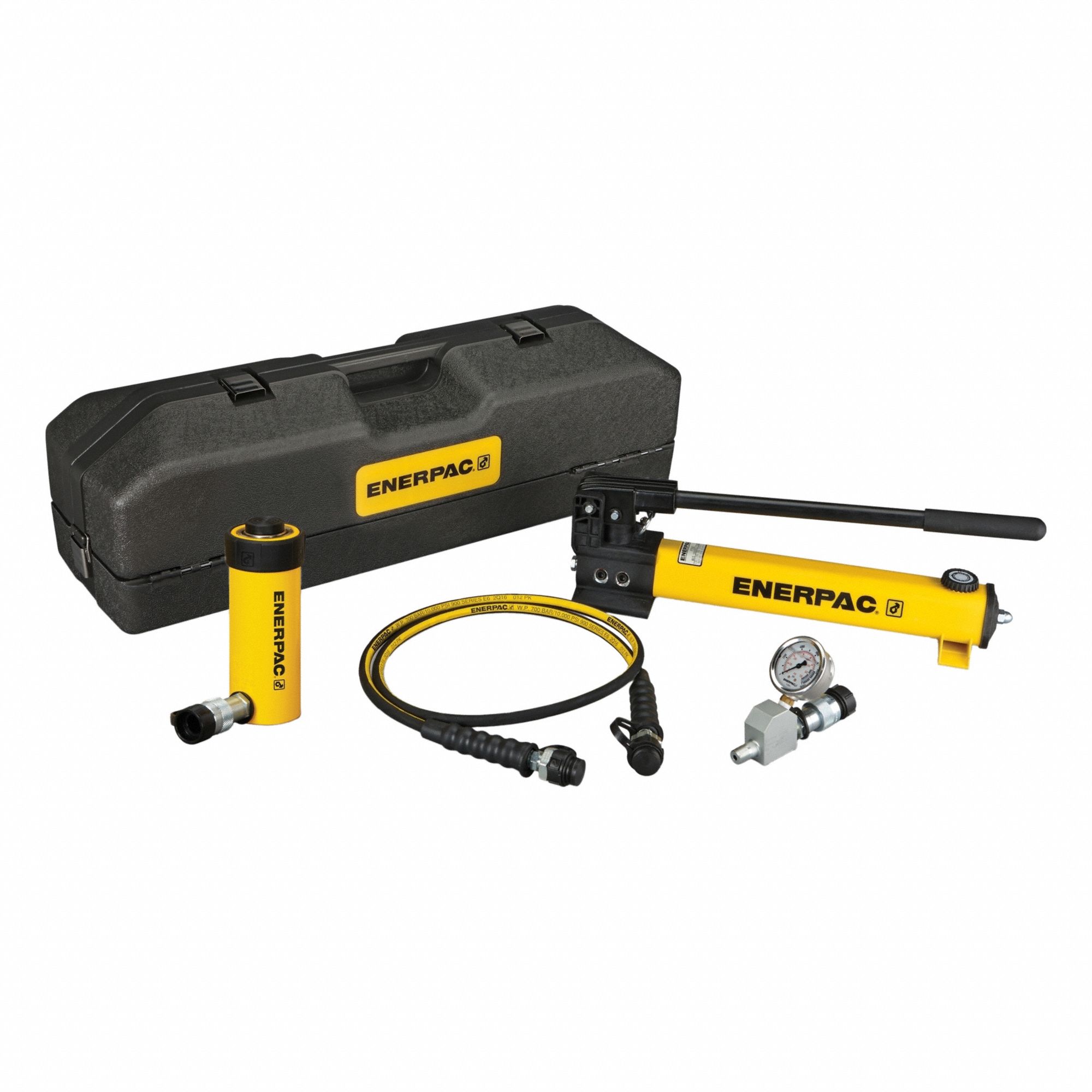 Hydraulic Cylinder and Hand Pump Set: 16 ton Cylinder Nominal Capacity, RC154, P392