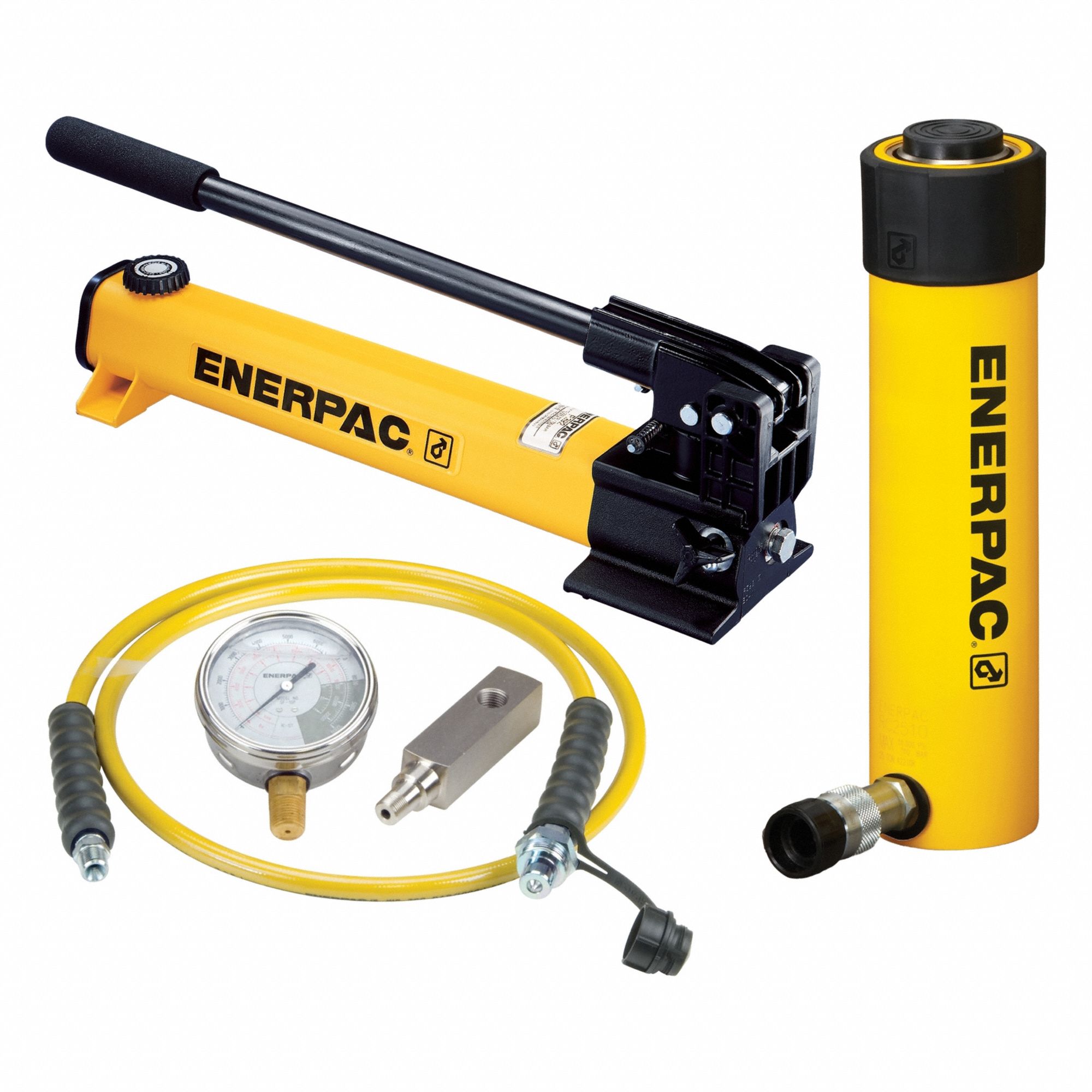 Cylinder and Hand Pump Set: 25 ton Cylinder Nominal Capacity, 2 in Cylinder Stroke, RC252